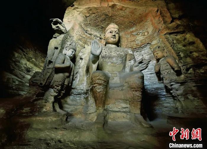 云岡石窟規(guī)模最大的洞窟第3窟。