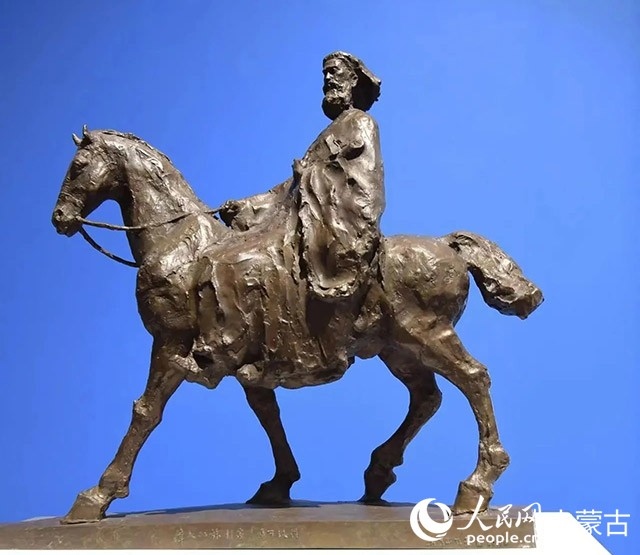 吳為山作品《馬可波羅》。人民網(wǎng)記者 富麗娟攝