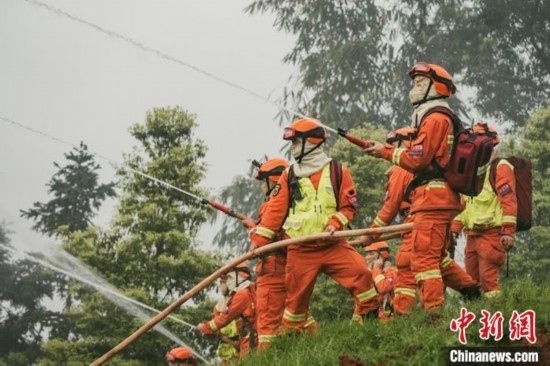 演練現(xiàn)場。瀘州消防供圖