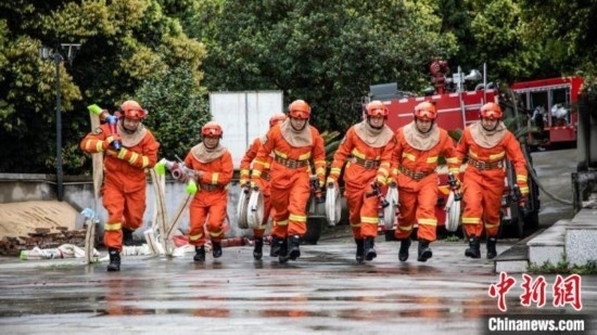 演練現(xiàn)場。瀘州消防供圖