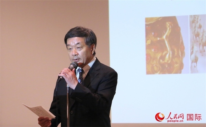 主辦方代表、富士美術(shù)館館長五木田聰致辭。（人民網(wǎng) 許可攝）