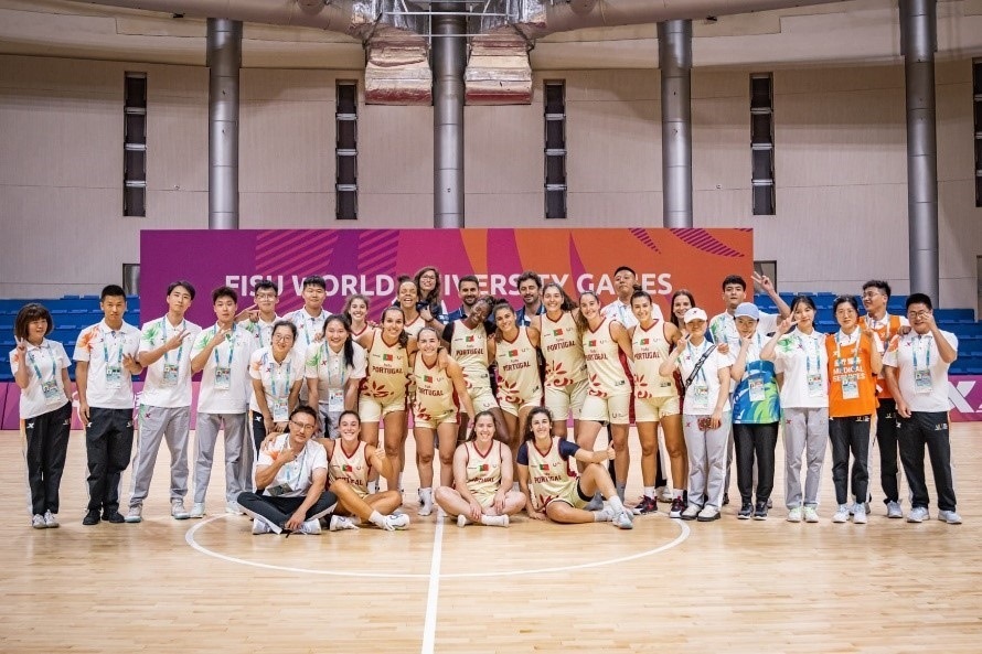 成都大運(yùn)會(huì)葡萄牙女子籃球隊(duì)。 受訪者供圖