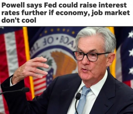  △《今日美國(guó)報(bào)》網(wǎng)站報(bào)道截圖（題圖為美聯(lián)儲(chǔ)主席鮑威爾）