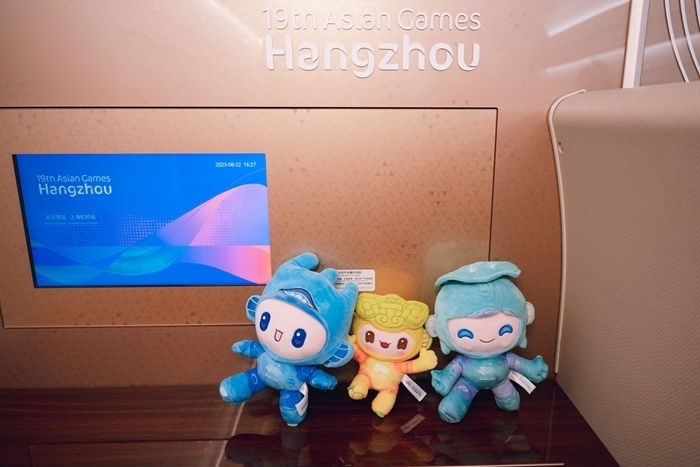 亞運(yùn)會(huì)吉祥物。上海鐵路局融媒體中心供圖