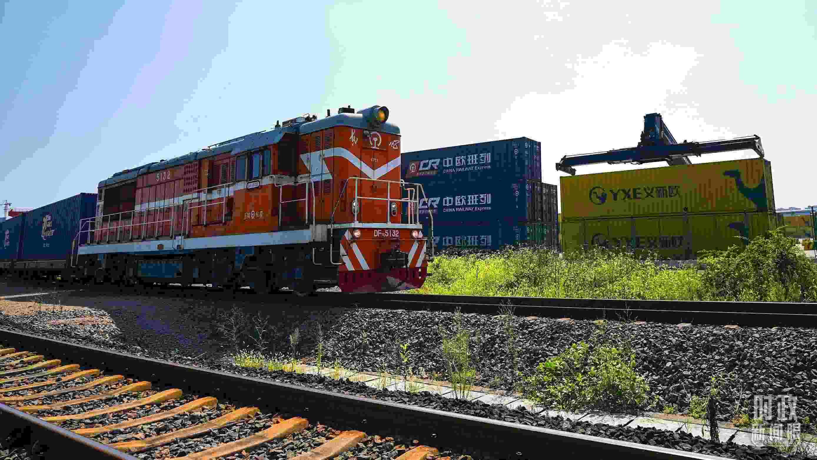 △“義新歐”中歐班列。（總臺國廣記者李晉拍攝）