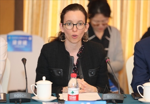 法國(guó)駐華大使館公使銜參贊白美燕致辭。主辦方供圖