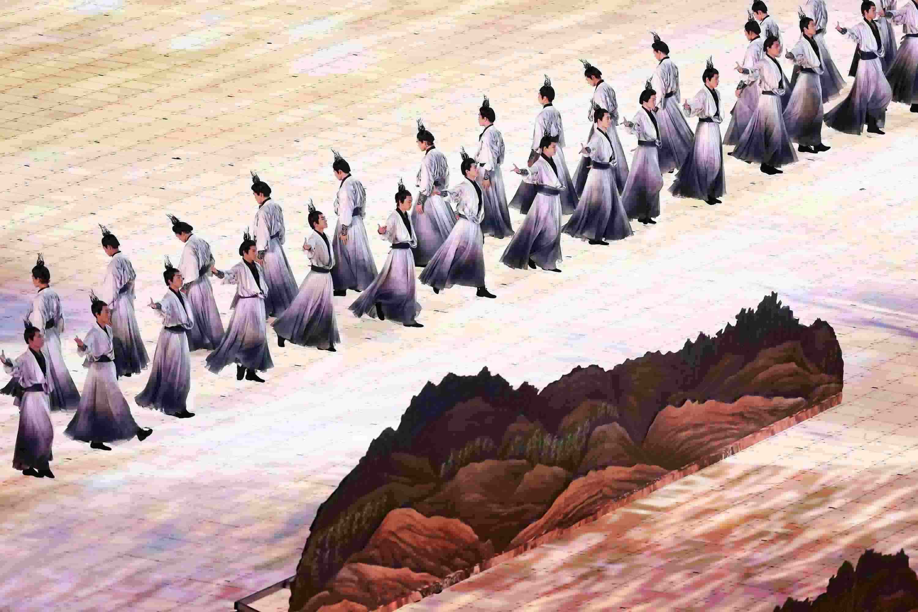 △2023年9月23日，演員在杭州第十九屆亞洲運(yùn)動(dòng)會(huì)開(kāi)幕式上表演。