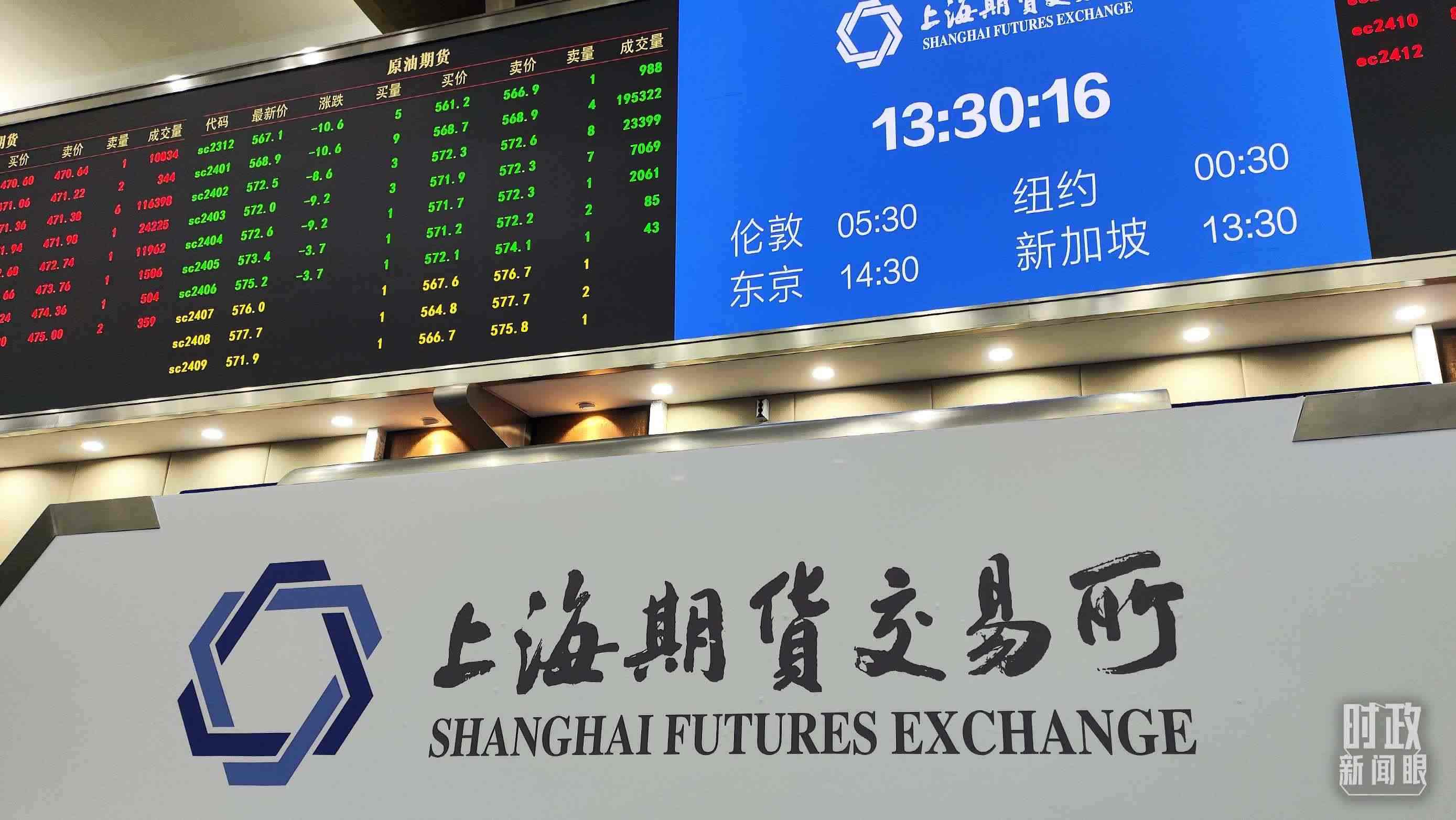 △上海期貨交易所內(nèi)。（總臺央視記者郭曉龍拍攝）