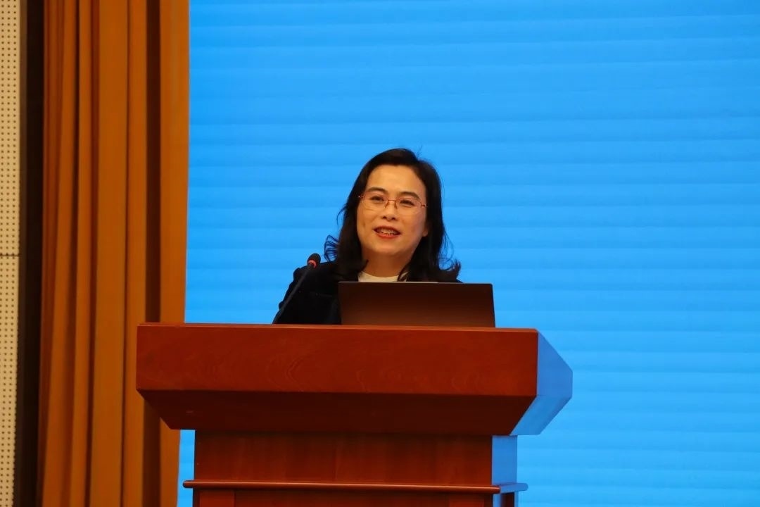 浙江師范大學副校長張建珍致辭。主辦方供圖