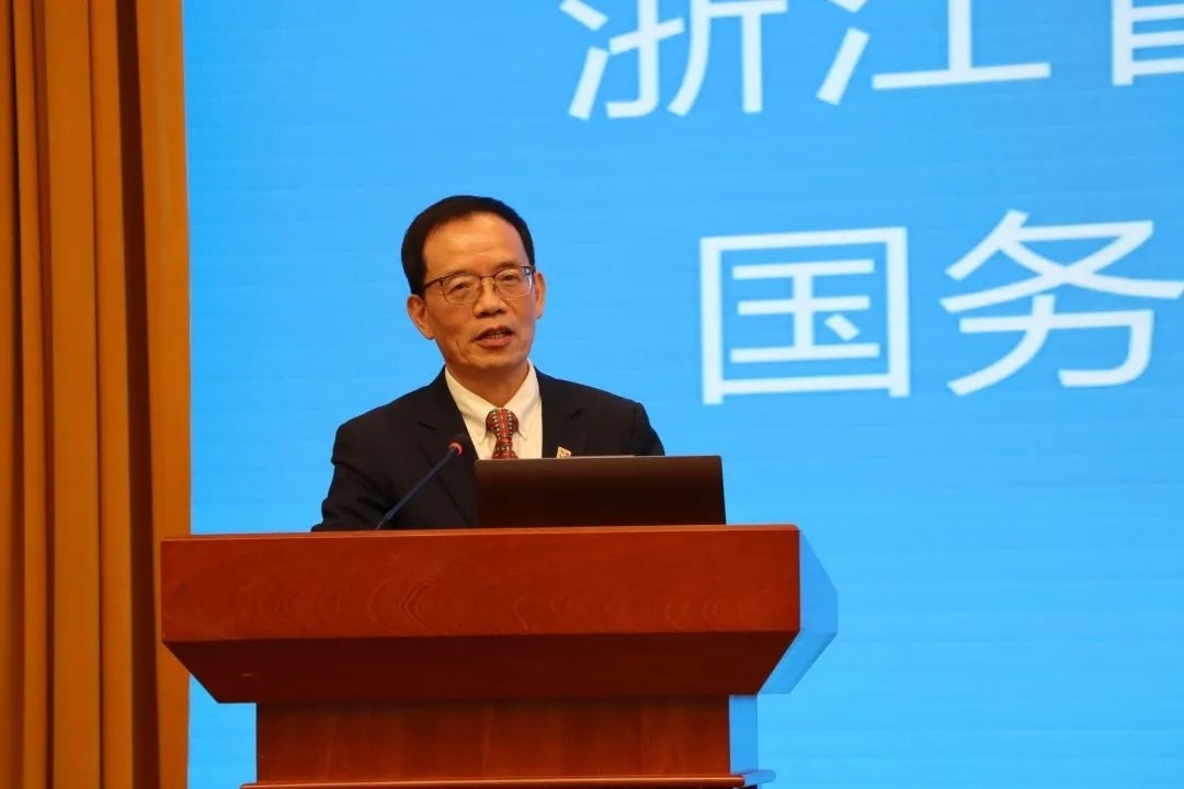 浙江省區(qū)域國別與國際傳播研究智庫聯盟首席專家、浙江師范大學非洲區(qū)域國別學學部學術委員會常務副主任劉鴻武致辭。主辦方供圖