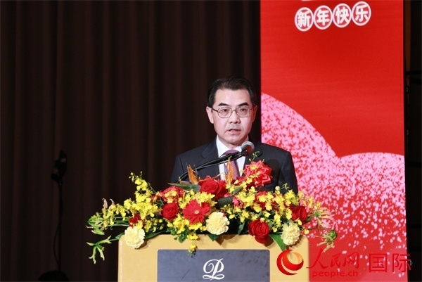 中國駐日本大使吳江浩致辭。人民網(wǎng) 許可攝