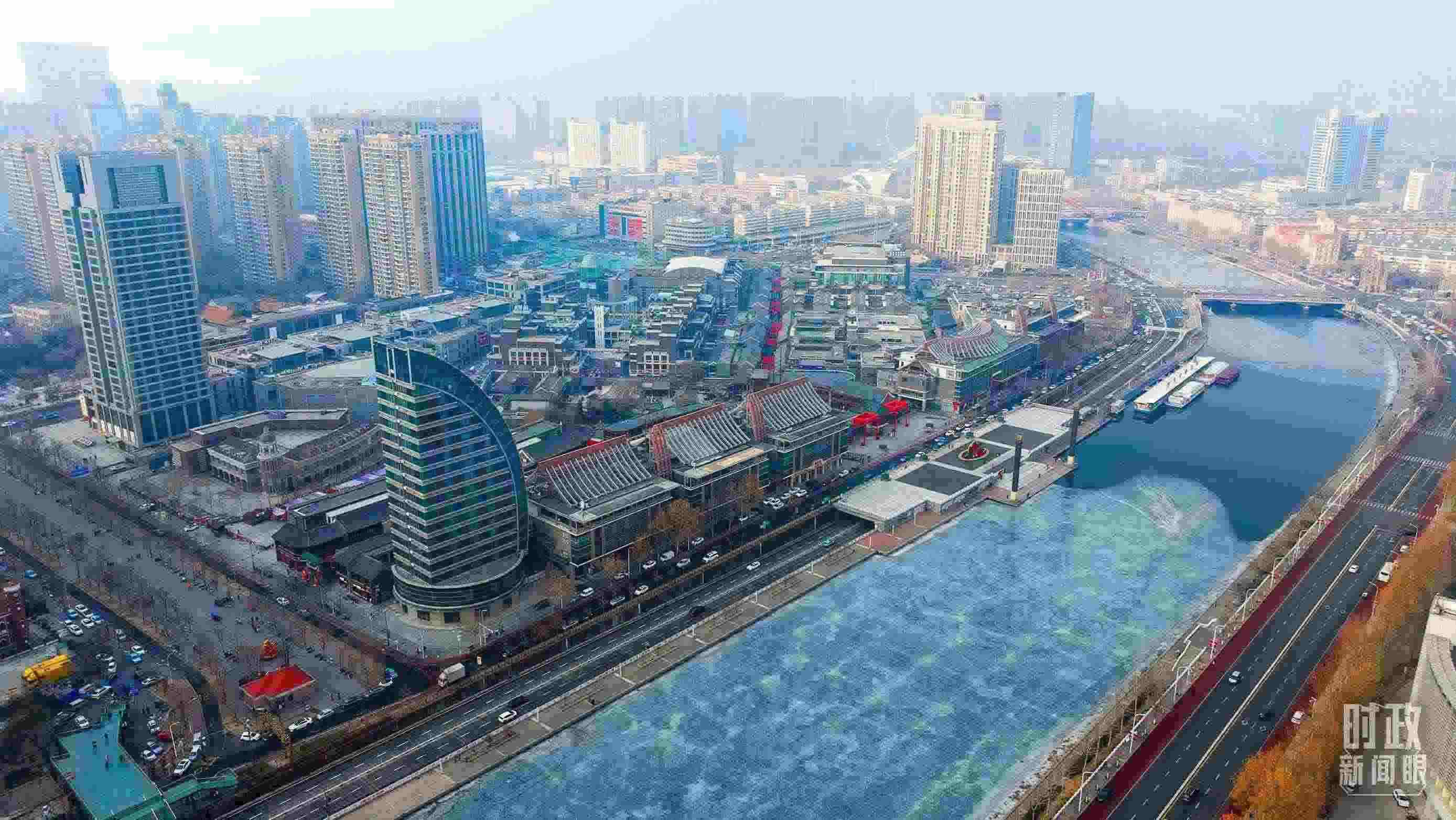 △天津航拍。（總臺(tái)記者劉功河拍攝）