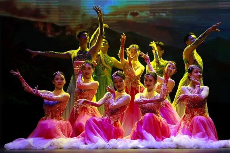 2024年“四海同春”慰?jī)S訪(fǎng)演團(tuán)亞太團(tuán)新西蘭惠靈頓演出現(xiàn)場(chǎng)。圖片由陸欣讌、孟韜、葉勇提供