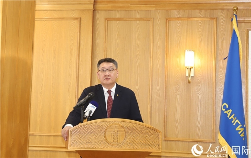 扎布赫楞部長致辭。人民網(wǎng)記者 霍文攝