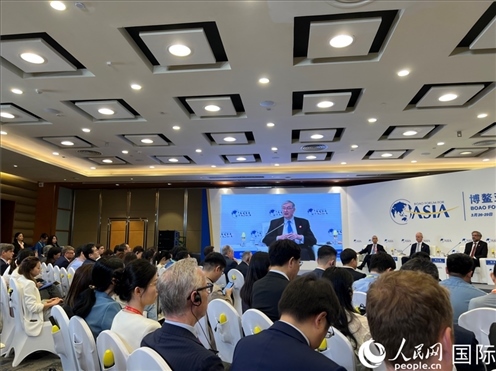 3月27日，博鰲亞洲論壇2024年年會“全球地緣政治展望”分論壇現(xiàn)場。人民網(wǎng) 艾里士攝