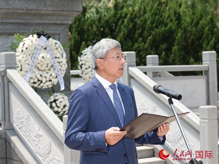 陳海大使發(fā)表致辭。人民網(wǎng)記者 謝佳君攝