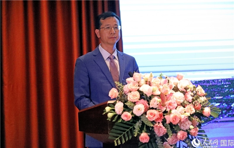 外交部外事管理司副司長姚紹俊在宣介會上致辭。人民網(wǎng)記者趙益普