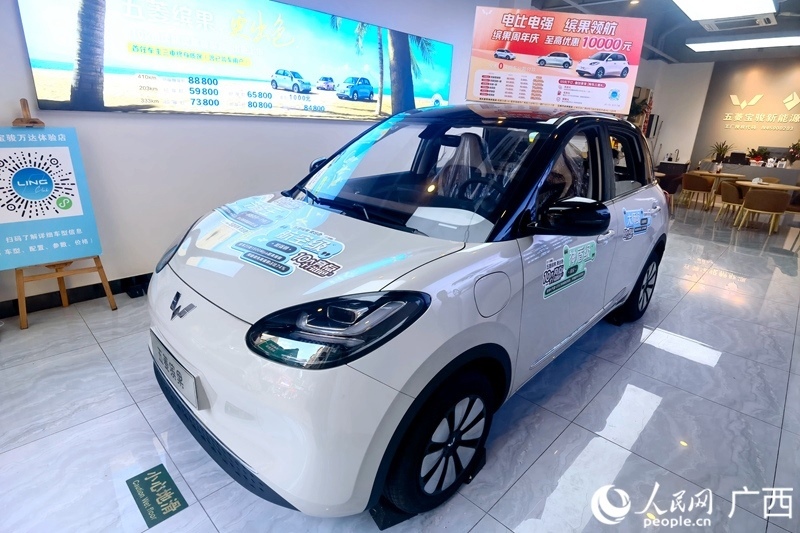 五菱汽車推出置換補貼。人民網(wǎng)記者 陳燕攝