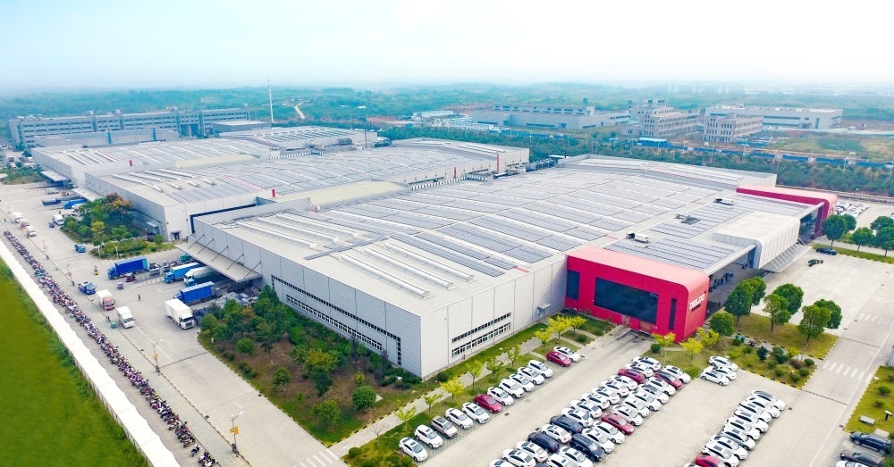 圖為德力西電氣蕪湖工廠（無人機(jī)照片）。（德力西集團(tuán)供圖）