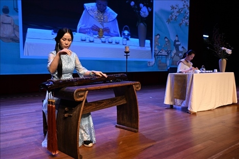 活動現(xiàn)場茶藝古琴表演。新加坡中國文化中心供圖