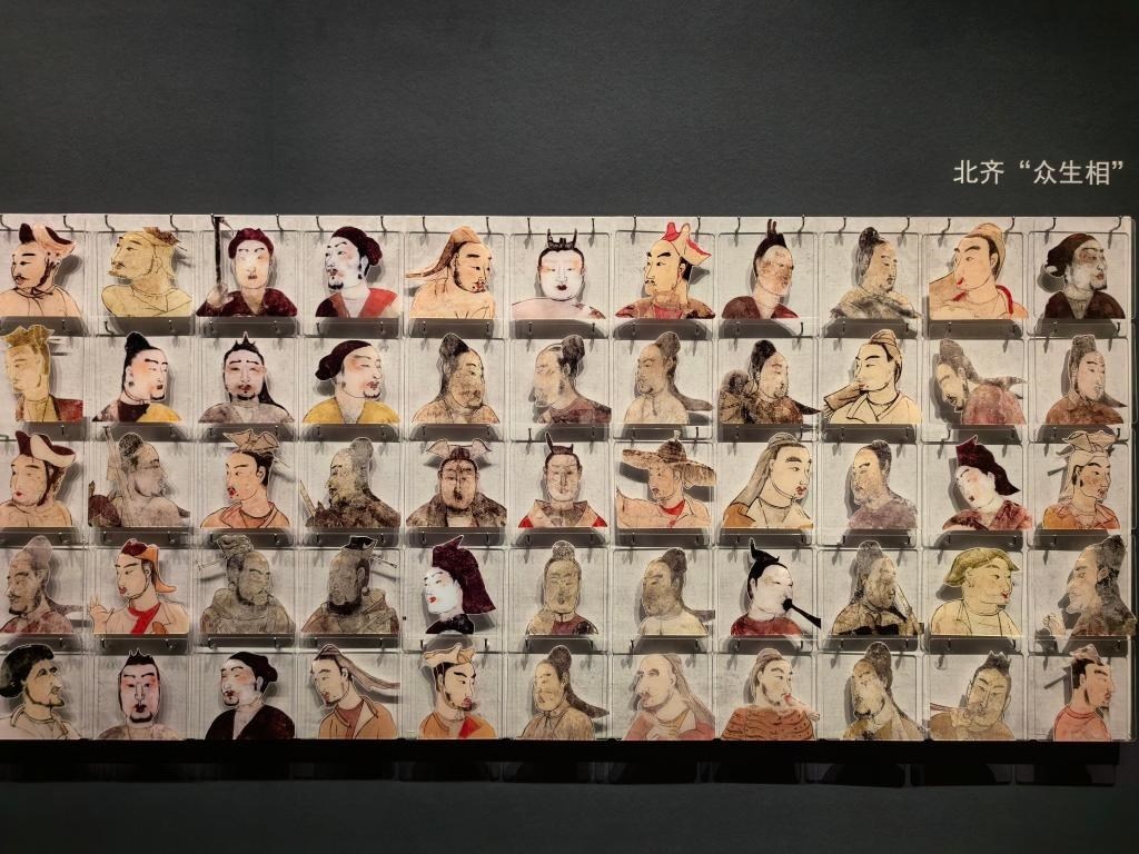 太原北齊壁畫博物館從山西北朝壁畫中提取人物元素展現(xiàn)當(dāng)時民族融合、文化交流。太原北齊壁畫博物館供圖