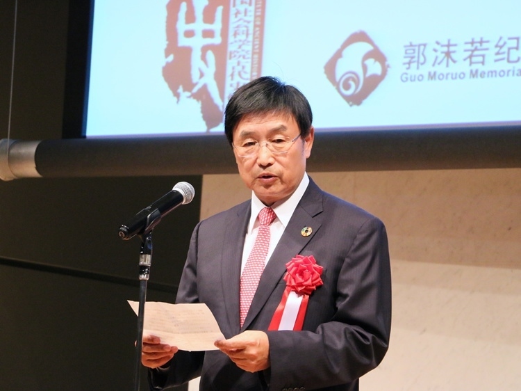 日中友好會(huì)館中國(guó)代表理事黃星原致辭。人民網(wǎng) 許可攝