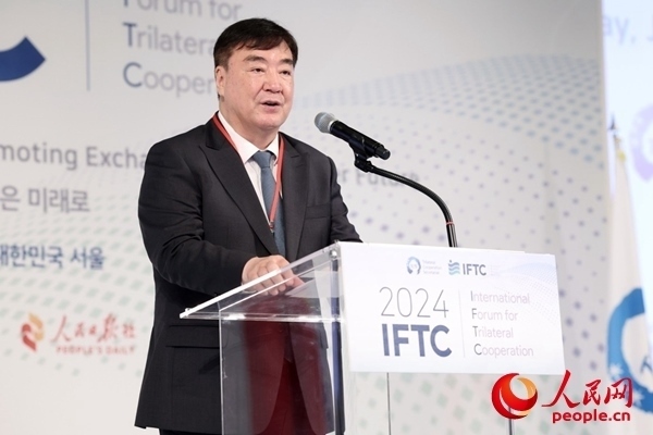 中國駐韓國大使邢海明致辭。主辦方供圖