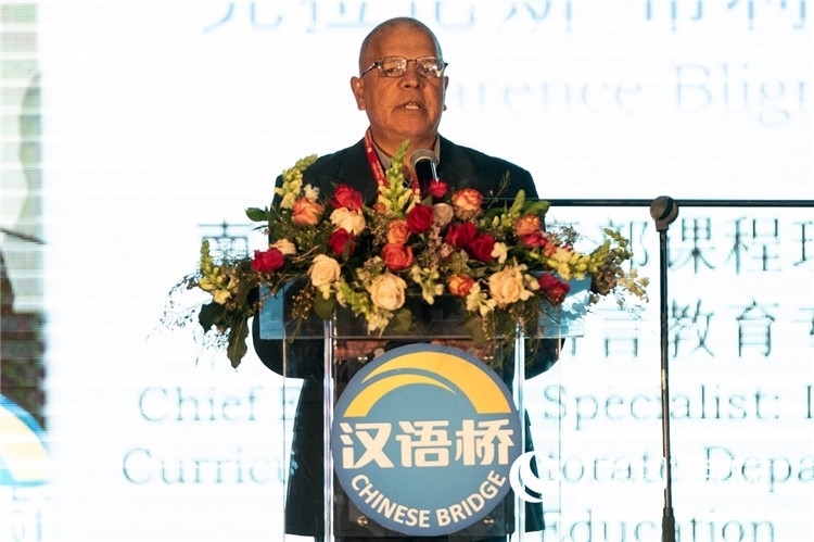 南非基教部專(zhuān)家克拉倫斯·布利格諾特做主旨發(fā)言。人民日?qǐng)?bào)非洲中心分社 希拉茲·莫林?jǐn)z