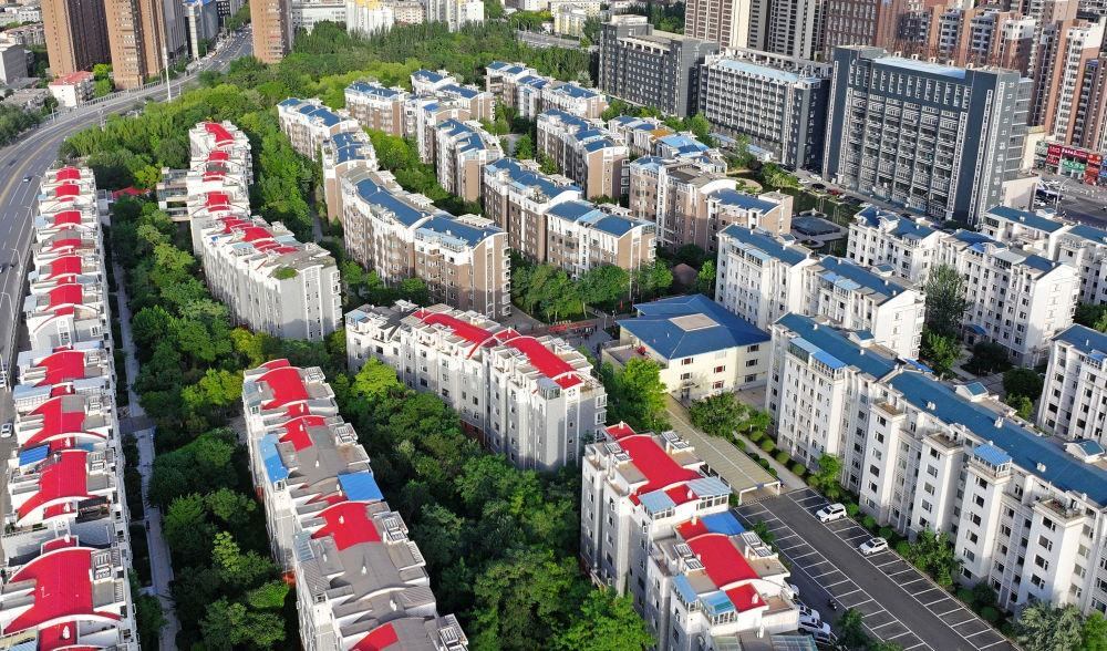 6月19日拍攝的長城花園社區(qū)（無人機照片）。