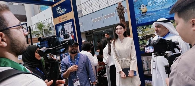中國(guó)聯(lián)合展臺(tái)引發(fā)阿拉伯媒體關(guān)注。主辦方供圖
