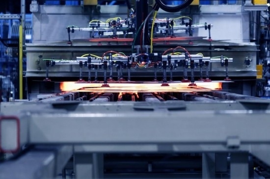 這是海斯坦普零件生產(chǎn)線（資料照片）。新華社發(fā)