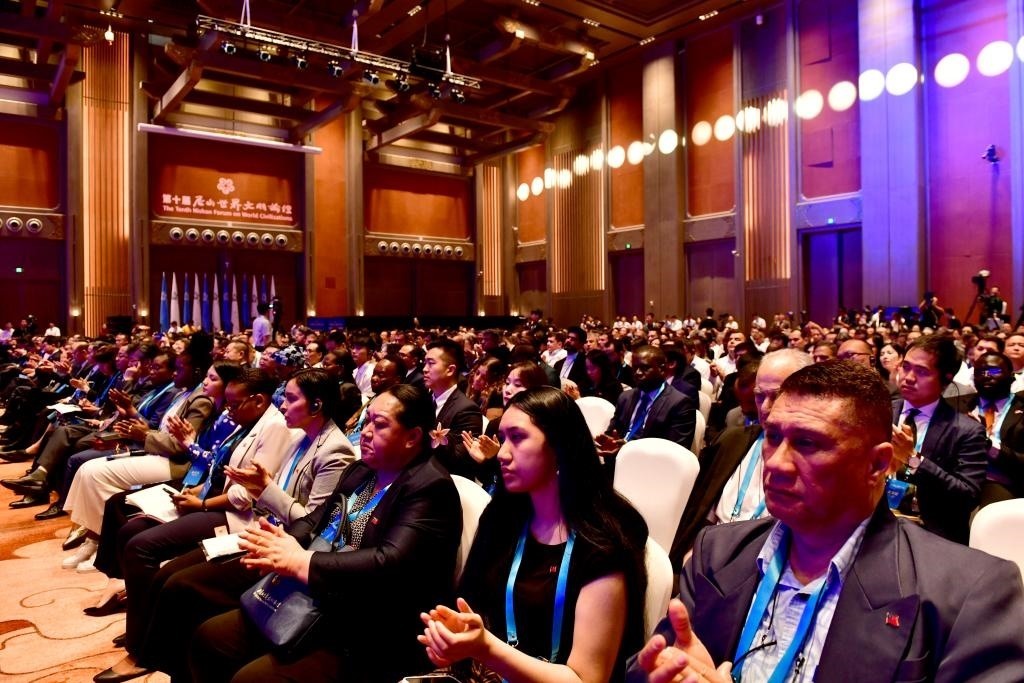 與會嘉賓出席第十屆尼山世界文明論壇。新華社記者 郭緒雷 攝