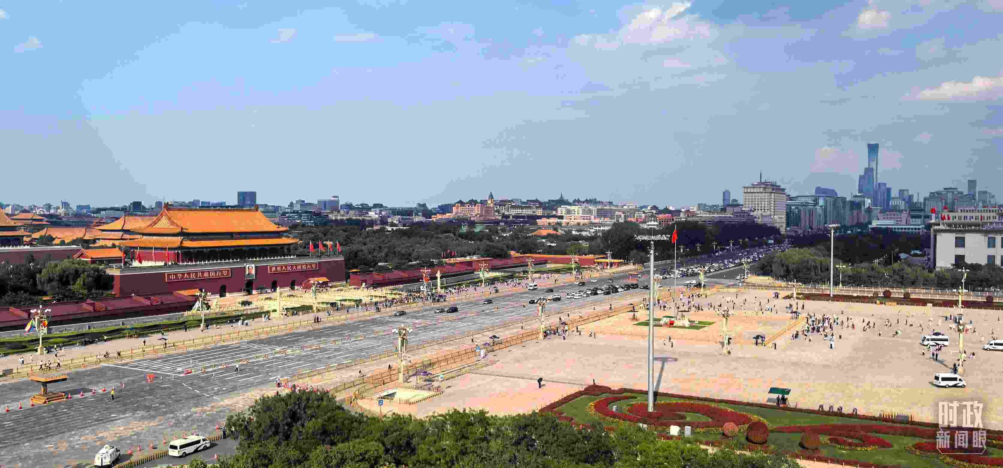9月6日的天安門廣場(chǎng)。（總臺(tái)央視記者王子杭拍攝）