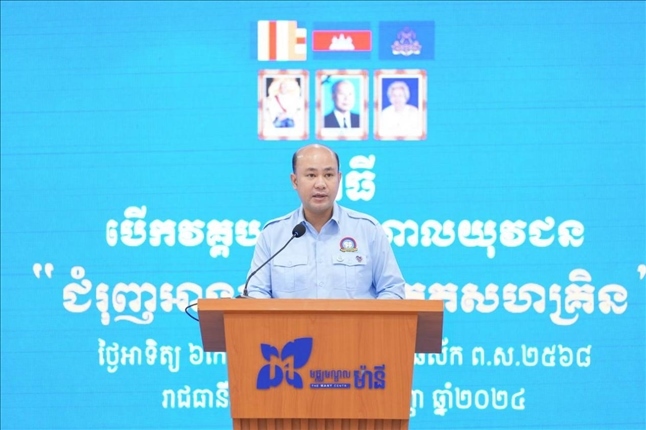 洪瑪尼在開幕式致辭?；顒又鬓k方供圖