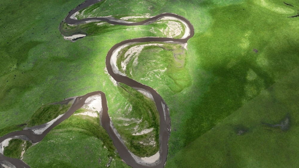 2023年7月6日在甘肅省甘南藏族自治州瑪曲縣拍攝的阿萬倉濕地景色（無人機(jī)照片）?，斍鷿竦卣嫉?62萬畝，是黃河上游重要的水源涵養(yǎng)區(qū)和生態(tài)功能區(qū)，被譽(yù)為“黃河之腎”。