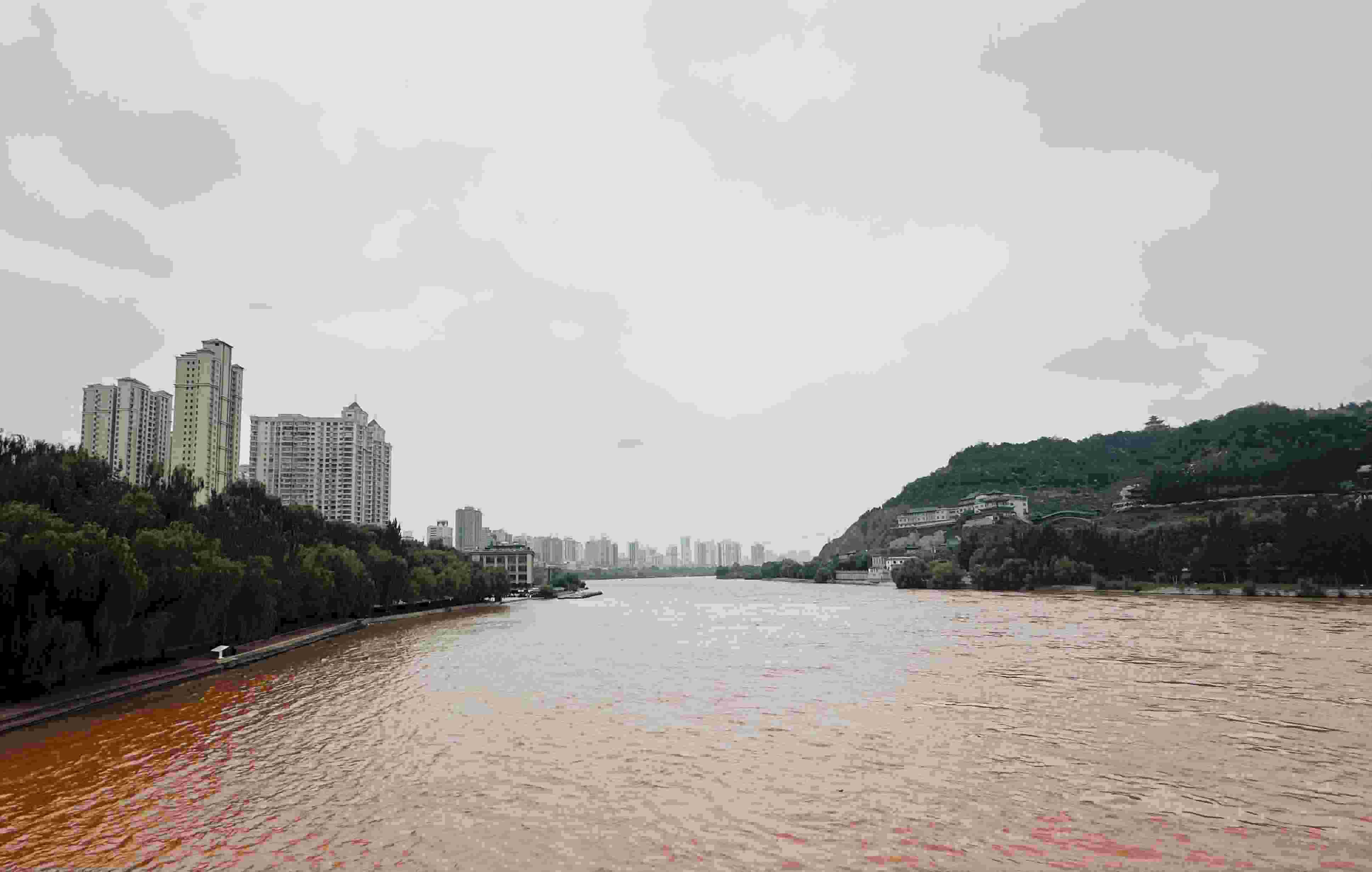 △黃河蘭州段。（總臺央視記者陸泓宇拍攝）