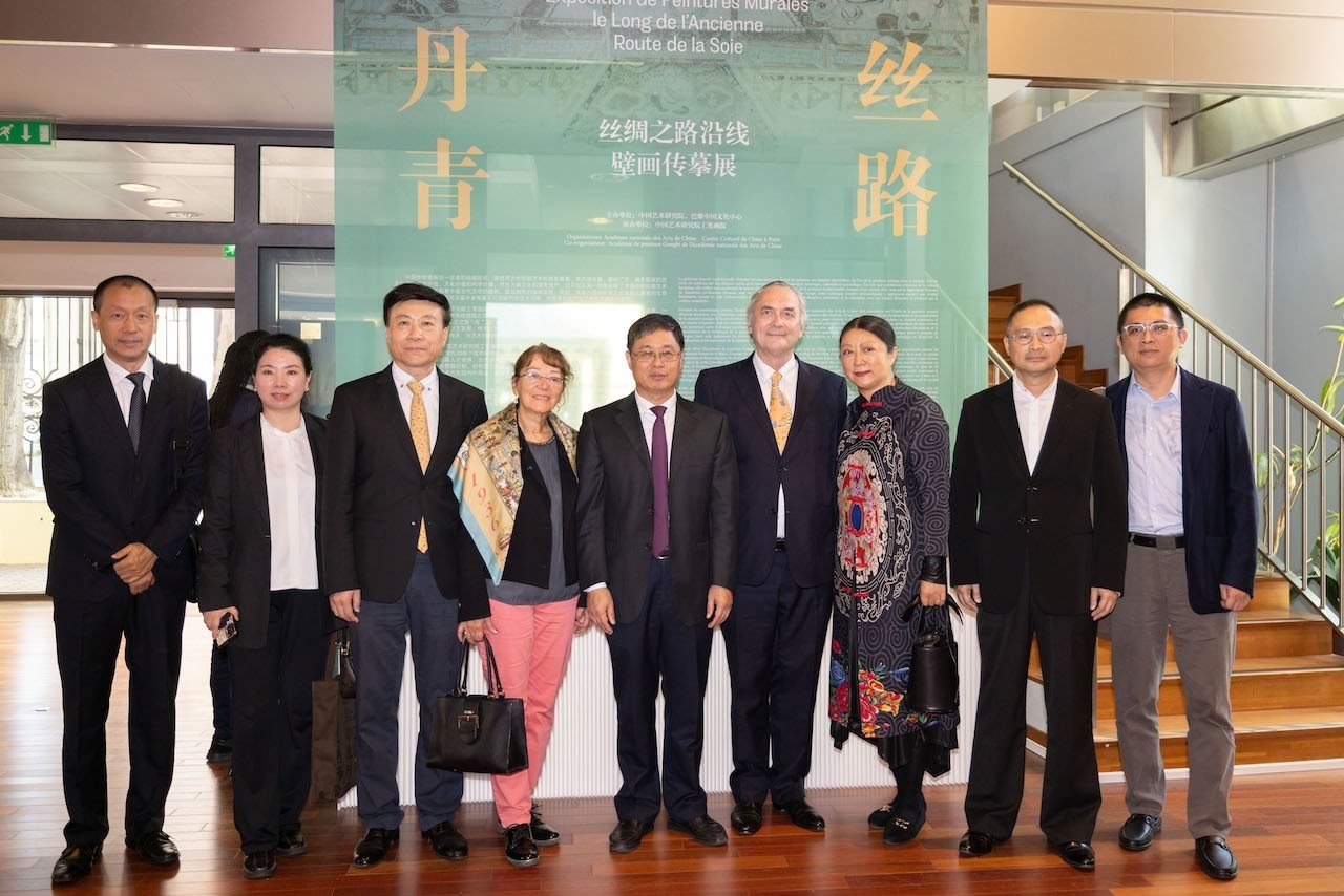 “絲路丹青——絲綢之路沿線壁畫傳摹展”在巴黎中國文化中心隆重開幕。中國藝術(shù)研究院供圖