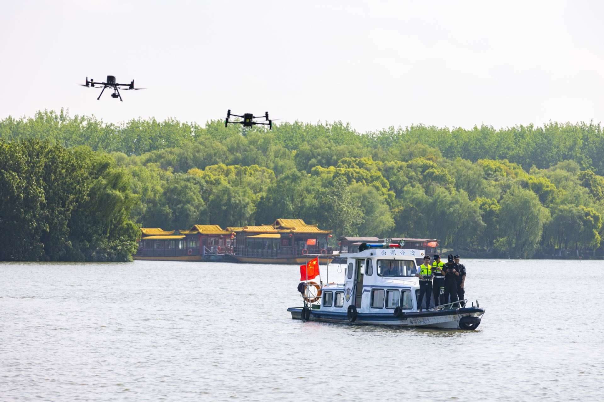 無人機(jī)義警隊(duì)。公安部供圖