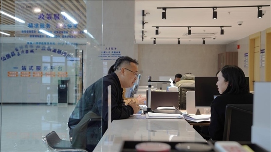 浙江省臺州市辦事群眾在政務服務中心咨詢業(yè)務辦理相關(guān)問題。圖片來源：人民網(wǎng)浙江頻道