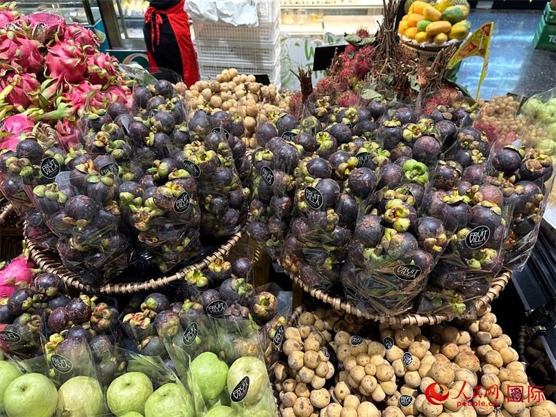 泰國超市售賣的山竹。人民網(wǎng)記者 簡承淵攝