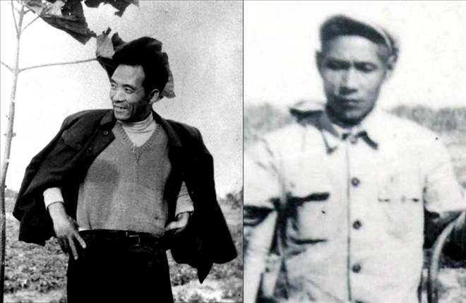 拼版照片：左圖為焦裕祿資料照片；右圖為谷文昌資料照片。