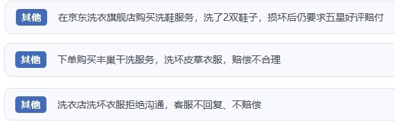 網(wǎng)友涉及互聯(lián)網(wǎng)洗滌服務(wù)的相關(guān)投訴問(wèn)題。(“人民投訴”用戶投訴截圖)