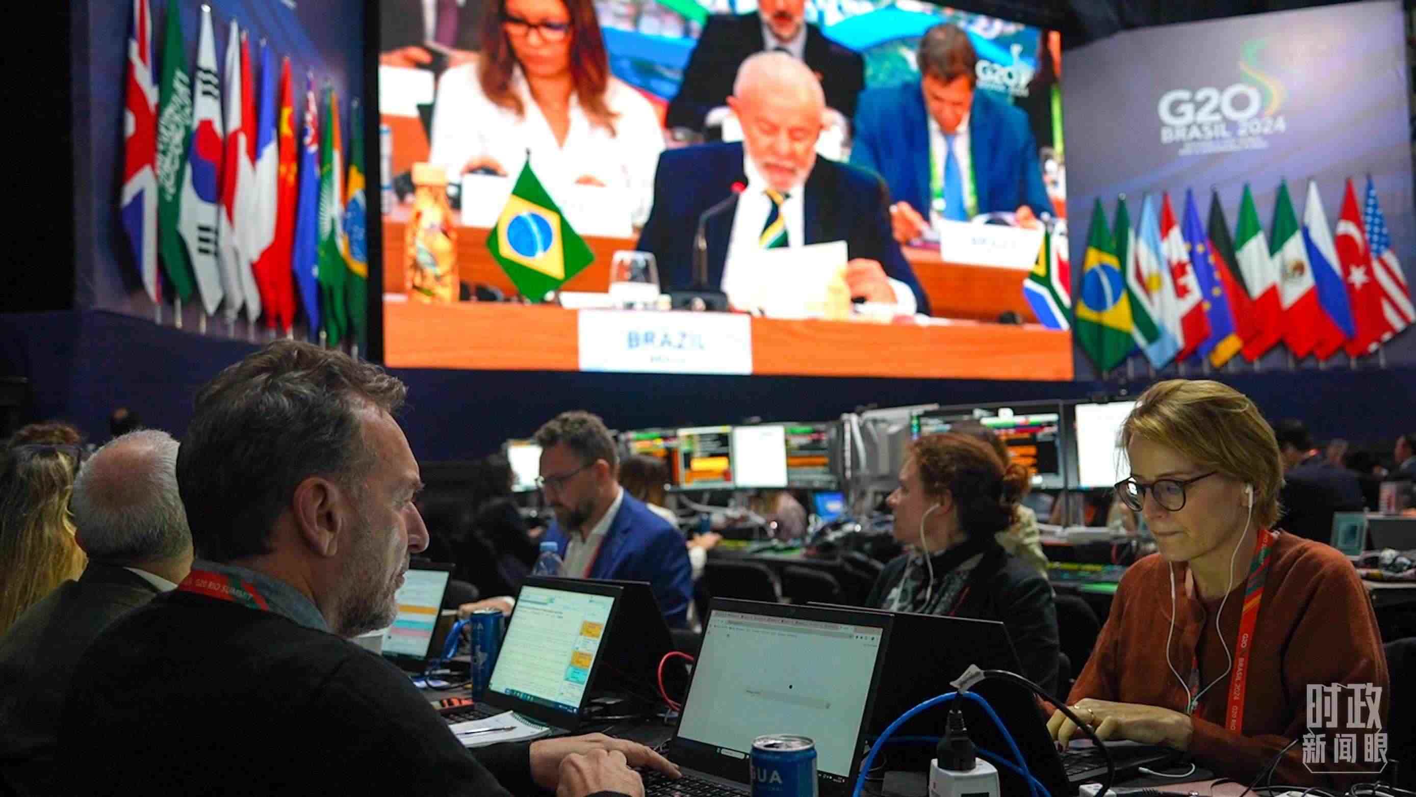 △G20里約峰會(huì)媒體中心。（總臺(tái)央視記者盧心雨拍攝）