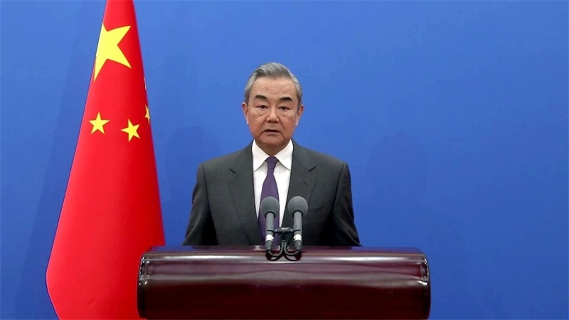 中共中央政治局委員、中央外辦主任王毅發(fā)表視頻致辭。主辦方供圖