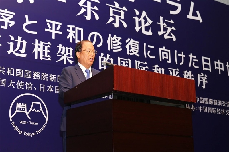 大和綜研名譽理事武藤敏郎代表日方主辦方發(fā)言。主辦方供圖