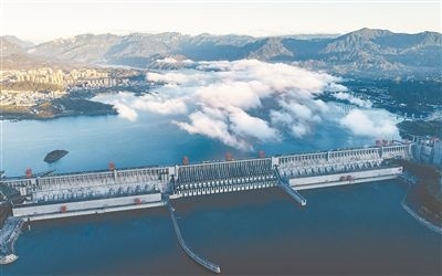 圖為三峽大壩。 新華社發(fā)（鄭家裕攝）
