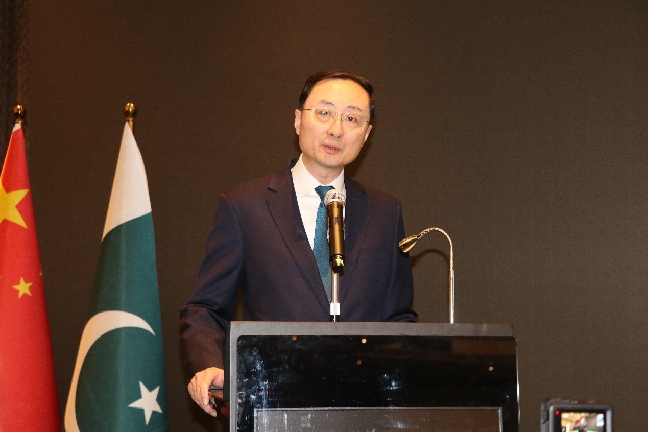 外交部副部長(zhǎng)孫衛(wèi)東致辭。巴基斯坦駐華大使館供圖