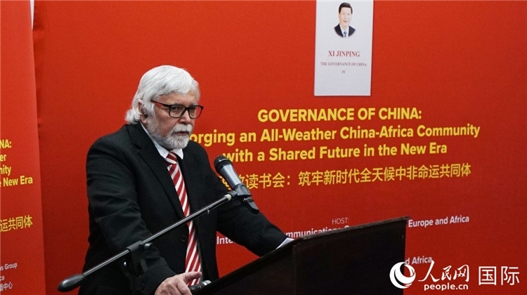 南部非洲科學(xué)、工程、技術(shù)、教育協(xié)會執(zhí)行副總裁楊煥嶺。人民網(wǎng) 劉暢攝