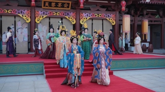 大唐芙蓉園舉辦的漢服展演活動(dòng)。受訪者供圖