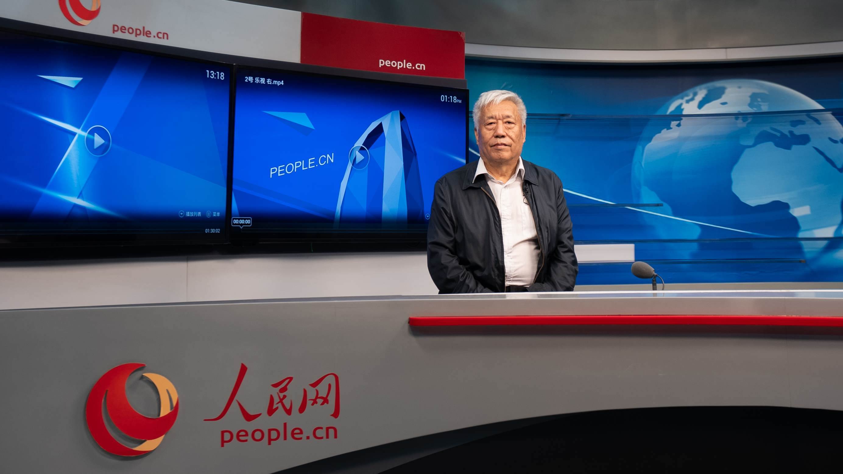 中國地震局地球物理研究所原副所長、研究員高孟潭作客人民網(wǎng)。人民網(wǎng)記者 葛泰佚攝